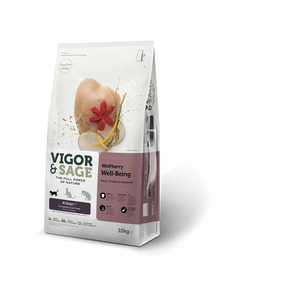 Vigor & Sage Well-being Wolfberry Kitten 10kg